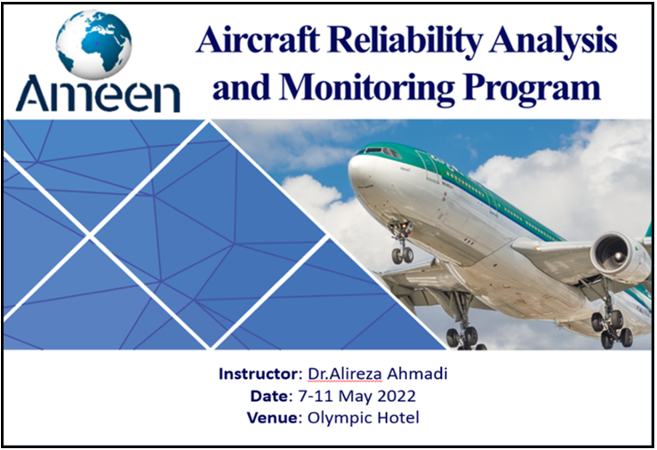 Ameen aircraft reliability analysis and monitoring program courses held by Ameen training services